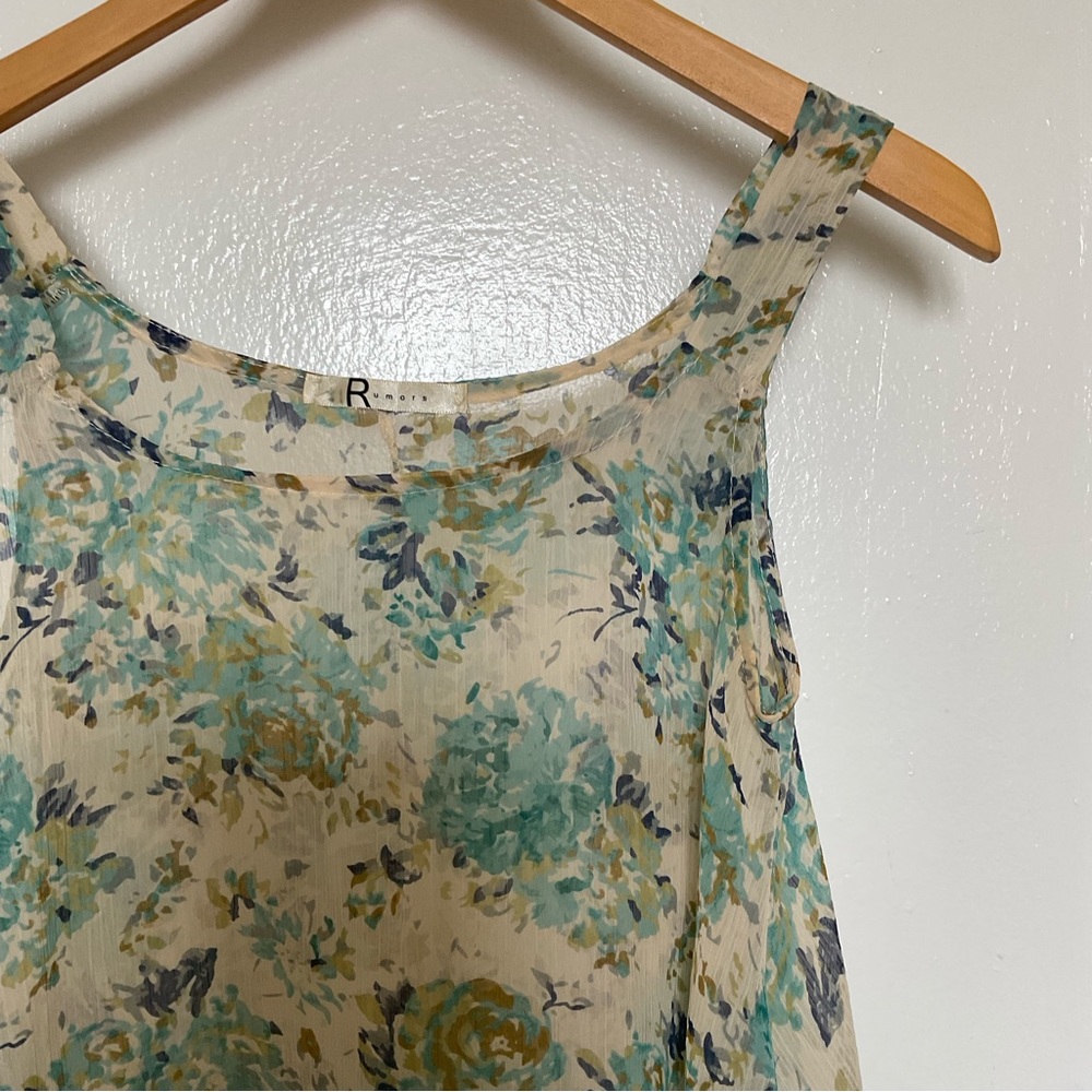 Flowy floral boho summer tank